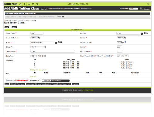 tuition centre management system