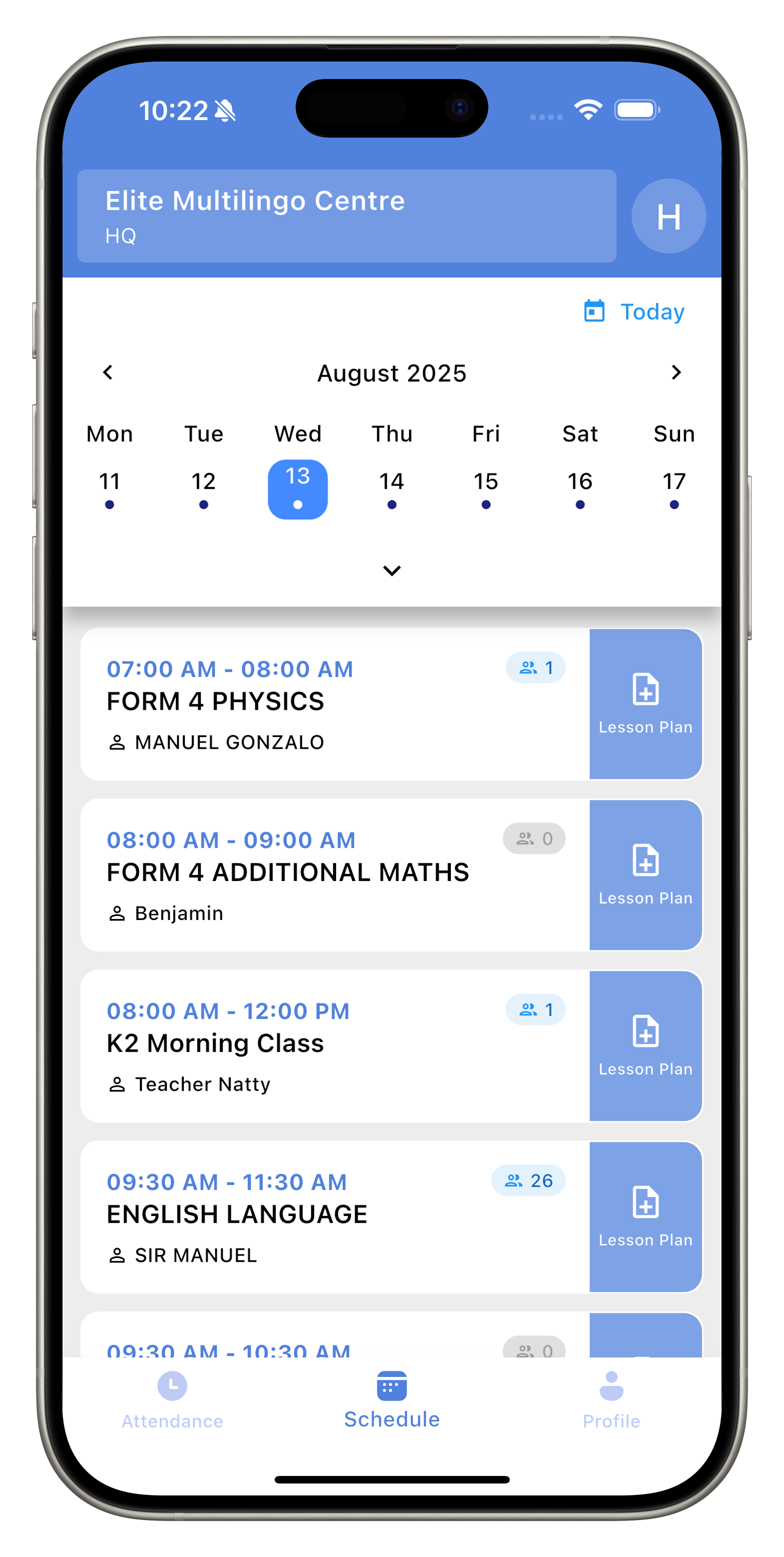 Class Scheduling & Planning